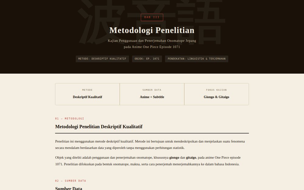 Screenshot Metodologi Onomatope